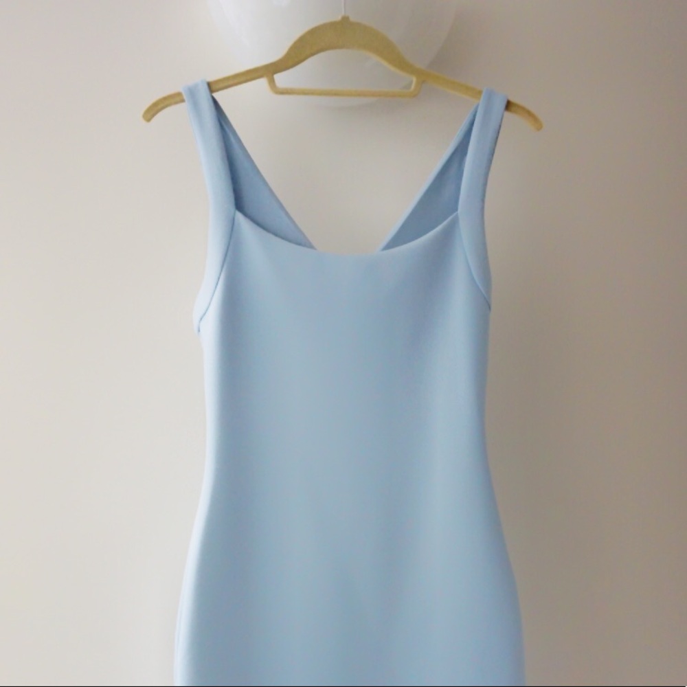 Marciano scuba Zoie dress in powder blue